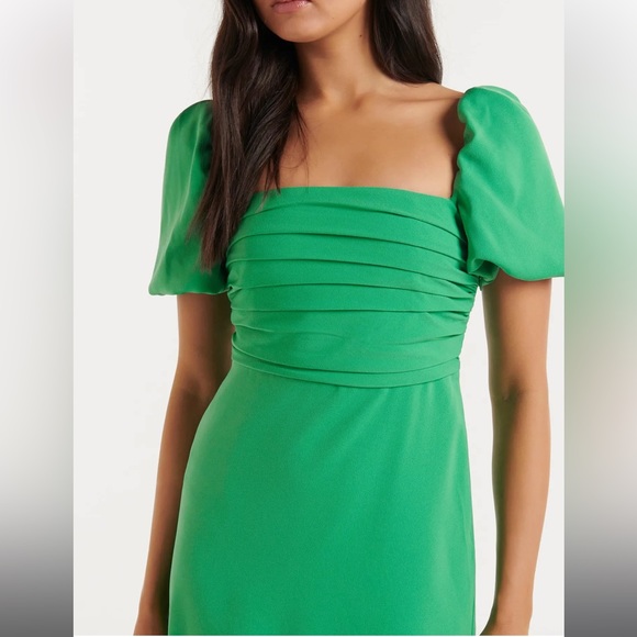 NWT Forever New | Green Kamilla A-Line Gathered Mini - Picture 3 of 12